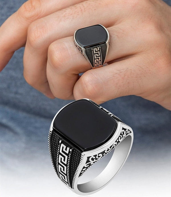 Aura Black Rings For Men