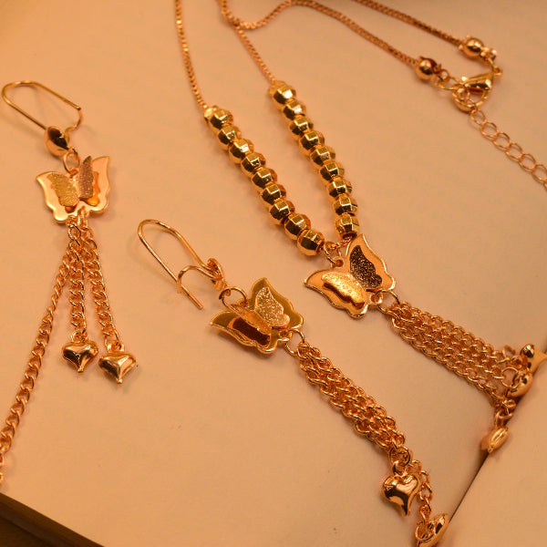 Luxury Unique Design Gold Plated Necklace Set for Girls/Wome