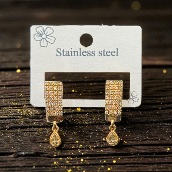 Premium Gold Plated Stainless Steel Earrings - Elegant Women's Choice Jewellery"