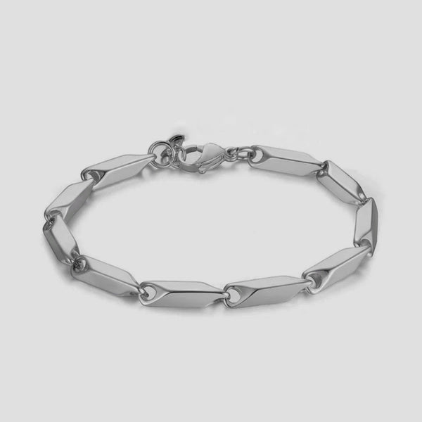 3mm Silver Rice Chain Bracelet For Men